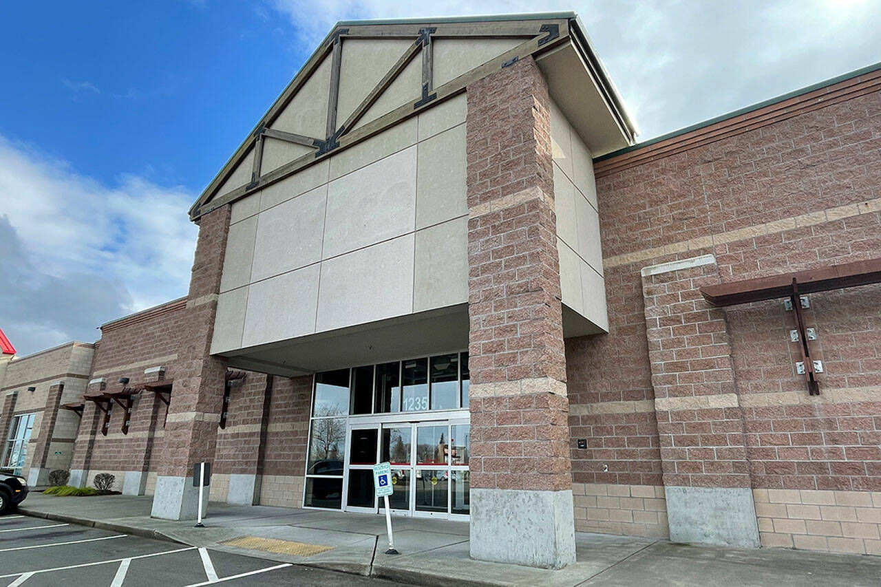 Sequim Gazette photo by Matthew Nash
An application has been approved to remodel the former Office Depot space into a Sportsmans Warehouse, but City of Sequim staff await final fees be paid before a building permit can be issued.