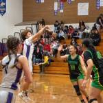 Sequim Gazette photos by Emily Matthiessen
Sequim guard Bobbi Mixon puts up a shot in the Wolves 65-29 win over Clover Park on Feb. 14. Mixon sank two 3-pointers in the win.