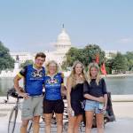 Photos courtesy of Eber family
The Eber family (Lorenz, Paula, Anya and Yvonne) enjoy a stop at the U.S. Capital during their ride to raise awareness about asthma.
