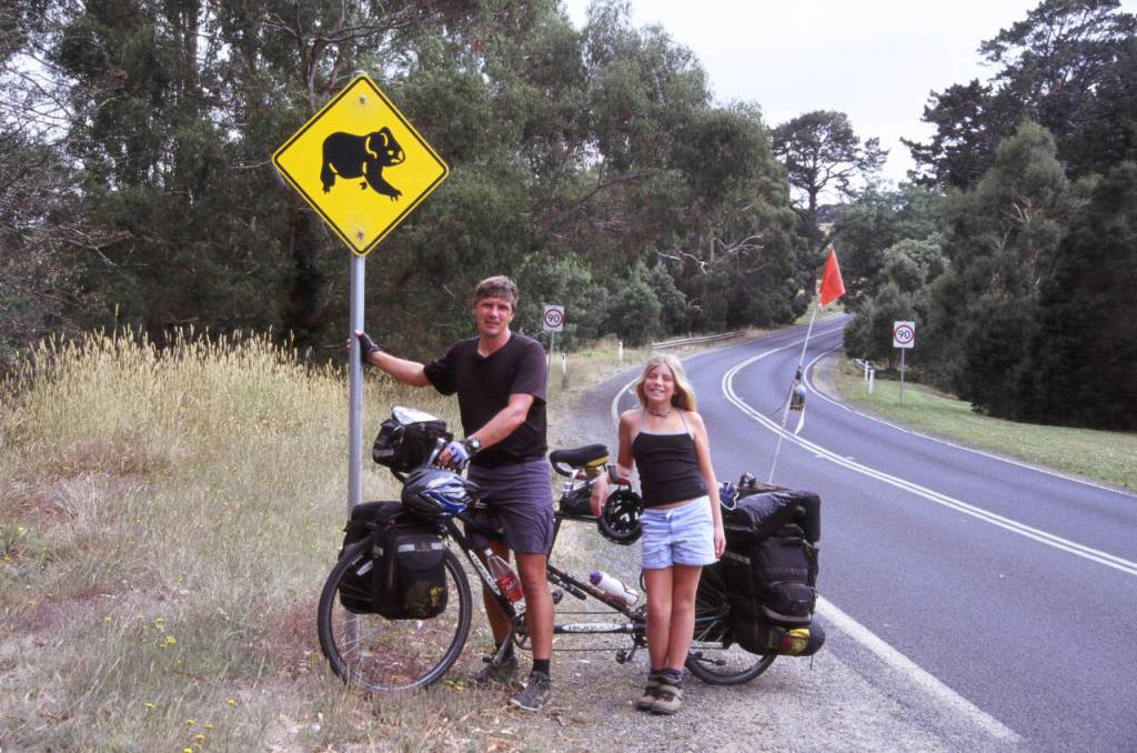Photo courtesy of Eber family / Lorenze and Yvonne Eber spot a koala crossing sign in Australia.