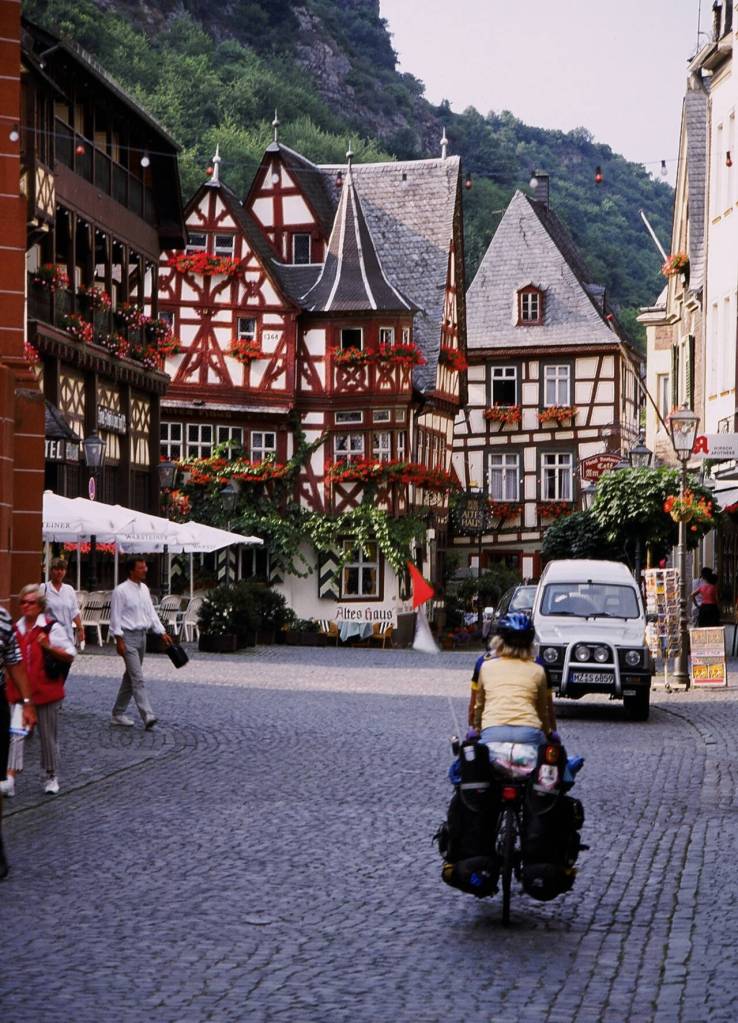 The Eber family enjoy a picaresque, fairy tale-like ride into a town in Germany.
