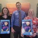 Photo courtesy of City of Sequim / Sequim City Manager Matthew Huish thanks (at left) Angeles Dennis, Development Director for Peninsula Behavioral Health, and Wendy Sisk, Peninsula Behavioral Health Chief Executive Officer, for their organizations sponsorship of the Sequim Sunshine Festivals Sun Fun Color Run, set for March 4.