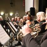 Photo by Richard Greenway/Sequim City Band / Sequim City Band French horn players and clarinetists tunes as music director Tyler Benedict waits to enter at the bands Oct. 29, 2022 concert.