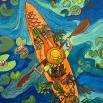 Submitted art / Kayaking Away from the Farmers Market, by Karlie Viada of Carlsborg, took first place in the PC Student Art & Digital Art division of the 2023 Tidepools Magazine contest.