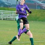 Photo by Keith Thorpe, Olympic Peninsula News Group
Sequims Preston Kurtze take the header over the top of Port Angeles Zak Alton on March 16 in Port Angeles.