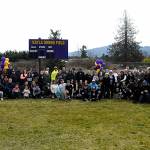 Sequim Gazette photo by Matthew Nash/ More than 70 people attended a Sequim Little League ceremony dedicating the new Kayla Owens Field on March 19.