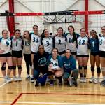 Submitted photo / Member of Momentum Ones 18U Tsunami team celebrate a strong finish in the Presidents Day Tournament in Seattle in mid-February. Pictured are (back row, from left) Keana Rowley (Forks), Erica Williams (Forks), Paige Pangaro (Port Angeles), Arianna Stovall (Sequim), Port Angeles Josephine Edgington, Jasmine Messinger, Ava Hairell, and Lily Halberg, Eladia Hernandez (Forks) and Maryrose Halberg (Port Angeles), with (front row, from left) coach Lucritia Stansbury-Hernandez (Forks), Sydney Hegtvedt (Sequim) and coach Christine Grunch-Halberg (Port Angeles). Not pictured is coach Kix McArthur (Sequim).