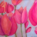 Art courtesy of Blue Whole Gallery
Tulips for May by Mary Franchini, a featured artist at the Blue Whole Gallerys May 2023, exhibition, May Flowers.