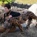 Photo courtesy of Molly Omann / Driftwood artist Molly Omann, pictured here with her life-sized cougar sculpture, will have her art on display at Sequim Museum & Arts in April and during the First Friday Art Walk on April 7.