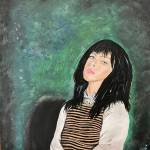 Art courtesy of City of Sequim / Here With Me (Billie) by Claudia Wilcox, whose art is featured in the High Schools of the Olympic Peninsula Creative Crafts and Arts Exhibit.