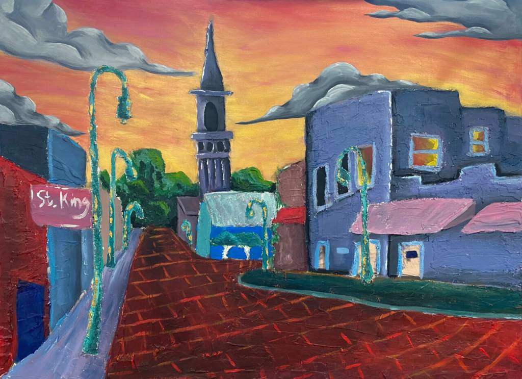 Art courtesy of City of Sequim / City of Dreams by Kristian Escano, whose art is featured in the High Schools of the Olympic Peninsula Creative Crafts and Arts Exhibit.