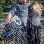 Sequim Gazette photo by Emily Matthiessen / Co-Chair Christopher Allen poses with his creation for the upcoming May 6 Trashion Show, part of the Innovative Arts and Crafts Fair during the Sequim Irrigation Festival,