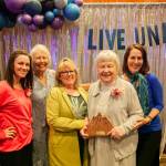Photo courtesy of Clallam County of United Way / Cynthia Martin, second from right, along with 14 other local community leaders, accepted awards from United Way of Clallam County for their efforts and strong support in promoting a healthy and safe community for all at an awards ceremony in 2022. Pictured, from left, are Katrina Nodell, Elna Kawal, Darinda Hagstrom, Martin and Nohl Martin.