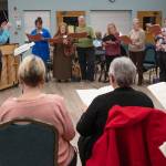 Sequim Gazette photo by Emily Matthiessen / Dr. Jerome Wright leads a Peninsula Singers rehearsal at Trinity United Methodist Church. The groups spring concerts are April 28 and 29.