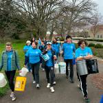 Photo courtesy of ​​Ann Flack/ Sequim Sunrise Rotary
Sequim Interact Club members walk from Sequim Middle School to the Dungeness River for their annual Walk for Water fundraiser. Students carried water about two miles back to the school to raise awareness for those in other countries who walk numerous hours daily to gather water. They also seek funds to build a well in Ghana.