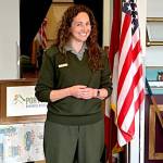 Photo by Peter Segall/Olympic Peninsula News Group / Olympic National Park Superintendent Sula Jacobs speaks to a meeting of the Port Angeles Business Association at Joshuas Restaurant in Port Angeles on April 18. Jacobs has been on the job for less than a year but said big things are happening at the park, including an $11 million renovation to the Hurricane Ridge Day Lodge.
