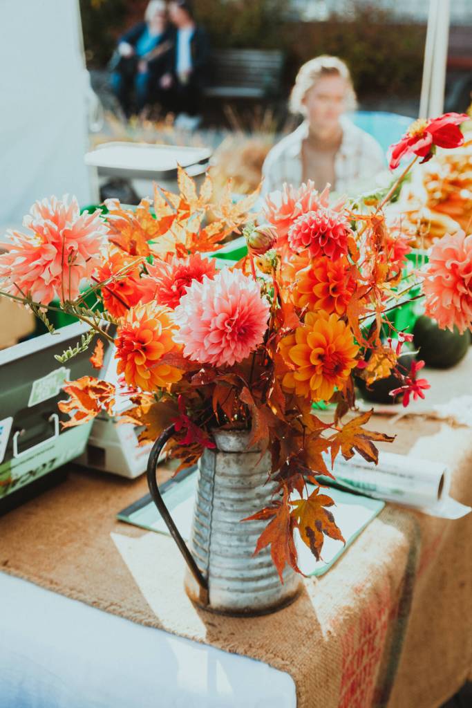 Photo courtesy of SFAM / The sights, smells and sounds of Sequims community market come alive this Saturday at the opening of the Sequim Farmers & Artisans Market. Pictured are fresh cut flowers at Jembes farm stand.