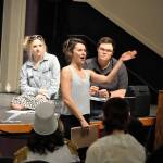 Sequim Gazette photo by Matthew Nash/ Director Anna Pederson gives notes to cast and crew of Anastasia the Musical prior to a rehearsal last week. She said interest was high in the play and they saw more than 40 actors audition for roles.