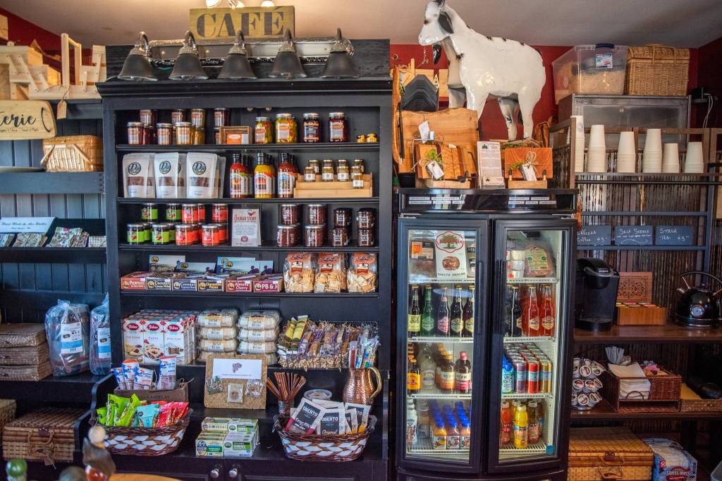 Sequim Gazette photo by Emily Matthiessen / The interior of The Goat and the Radish hosts a little market of local food, drinks and crafts.