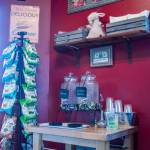 Sequim Gazette photo by Emily Matthiessen / The interior of The Goat and the Radish includes goat decorations, many snack options and antique picnic baskets.