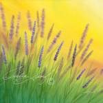 Artwork courtesy of Blue Whole Gallery / Lavender Sunrise by Julie Senf, featured artwork at the Blue Whole Gallerys June 2023 exhibit, Picture This #26.