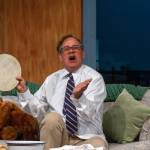 Sequim Gazette photo by Emily Matthiessen / David Herbelin, cast as The Nerd in the upcoming Olympic Theatre Arts production, doesnt hold back with the physical comedy in a play that has kept the cast and crew laughing through eight weeks of rehearsals.