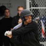 Sequim Gazette photo by Michael Dashiell 
Sequims Taylee Rome looks for a base hit in the Wolves 5-2 home win over Kingston on May 4.