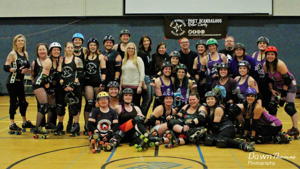 Photo courtesy of Shauna Rogers McClain
The last bout the Olympic Peninsulas roller derby team, Port Scandalous, participated in was pre-COVID-19. Now, their once 14-member team has dwindled to four to six regulars.