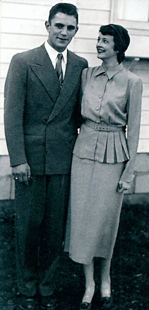 Photo courtesy of Angiuli family
Jerry and Geri Angiuli stand together after being newly married in 1951.