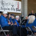 Sequim Gazette photo by Emily Matthiessen / Sequim City Band members entertain a crowd at the bands free June 11 concert, Building a Legacy, held at The James Center for Performing Arts.