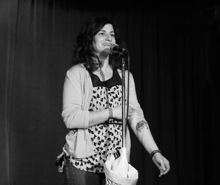 Photo courtesy of Nessa Goldman
Sequims Nessa Goldman hosts a Story Slam session at Olympic Theatre Arts in Sequim on June 30.