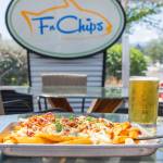 Sequim Gazette photo by Emily Matthiessen
Clam chowder poutine, fries with cheese curds, clam chowder, bacon and shaved white cheddar is one of the hearty meals available off the small menu at FnChips, a Salty Girls Production, at 134 S. Second Ave.