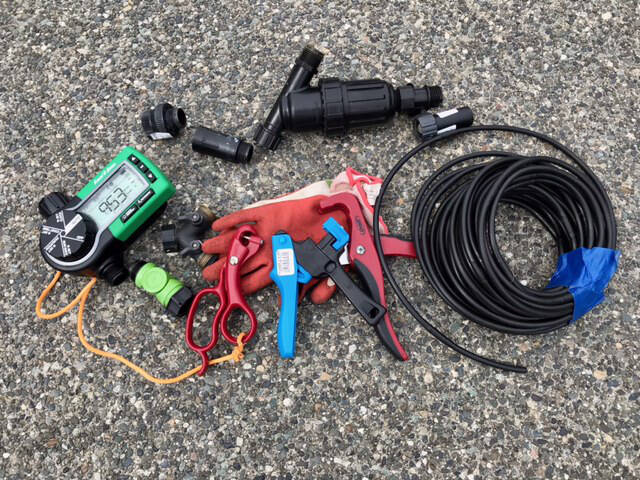 Photo by Susan Kalmar / A simple drip irrigation system made with these components saves time, effort and resources. Learn how to water your garden the right way with help from local Master Gardeners at the Digging Deeper Saturdays presentation Watering the Garden Efficiently, set for 10:30 a.m.-noon on Saturday, July 15, at the Woodcock Demonstration Garden, 2711 Woodcock Road.