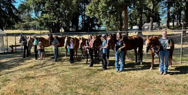 Photo courtesy of Katie Salmon-Newton / High-point winners receive their awards at the Horse Show and Fair Qualifier in early July.