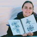 Patience Edwards, a Sequim High Student and owner of Wild Feather Henna, showcases one of her many designs that customers can choose from for their own temporary henna tattoo.