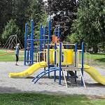 Sequim Gazette photo by Matthew Nash/ City of Sequim officials seek community input via an online survey on potential playground redesigns on three city parks, including Carrie Blake Community Park, pictured, Margaret Kirner Park, and Dr. Standard Little League Park. Theyll use the designs to seek grant funding.