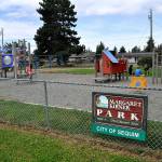 Sequim Gazette photo by Matthew Nash
City of Sequim officials seek community input via an online survey on potential playground redesigns on three city parks, including Margaret Kirner Park, Carrie Blake Community Park, and Dr. Standard Little League Park. Theyll use the designs to seek grant funding.