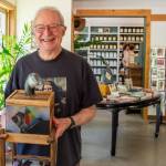 Sequim Gazette photo by Emily Matthiessen
Mixed media artist Mike McCollum will have a reception for his show at Dandelion Botanical Company on Aug. 4 from 4-6 p.m.