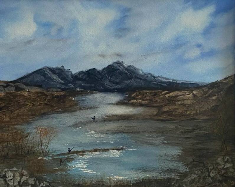 Artwork courtesy of Peninsula ART Friends / Three Fishermen by Roger Huntley, a featured artist in the Peninsula ART Friends second art faire, set for 10 a.m.-6 p.m. Saturday, Sept. 2, at Sequim Museum & Arts.