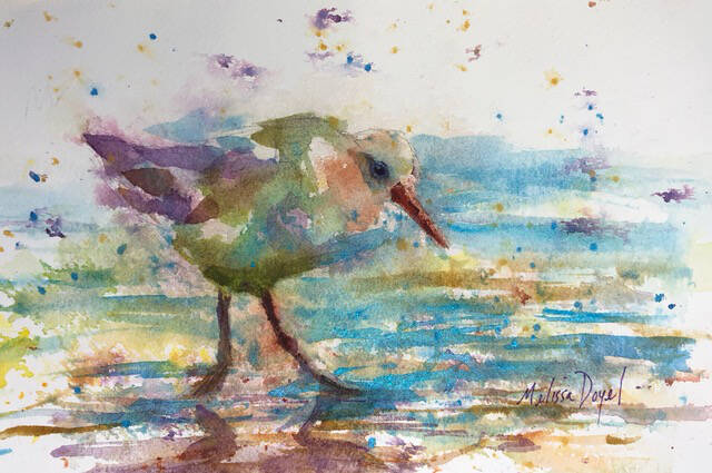 Artwork courtesy of Peninsula ART Friends / Beach bird by Melissa Doyel, a featured artist in the Peninsula ART Friends second art faire, is set for display 10 a.m.-6 p.m. Saturday, Sept. 2, at Sequim Museum & Arts.