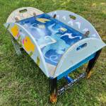 Photo courtesy of Rock Hollow Arts / Seven artists combined to create this magical tray table up for auction at the Rock Hollow Arts 2023 Silent Auction event on Saturday, Aug. 26.