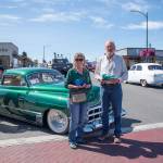 Sequim Gazette photo by Emily Matthiessen 
With their green 1949 Cadillac, Patt and Alan Richardson of Port Angeles won both Best Overall and Participants Choice at the Sequim Prairie Nights car show on Aug. 12. Mike Nannenhorn of Sequim Prairie Nights said that the quality of paint, the chrome and the modern motor were all possible reasons for the Participants Choice votes by the registrants of the 145 cars at the show. Were really honored, Patt Richardson said. When the people who know cars choose yours, thats really special. The event helps pay for scholarships for graduating Sequim and Port Angeles high school students pursuing continuing education in the automotive and construction trades.