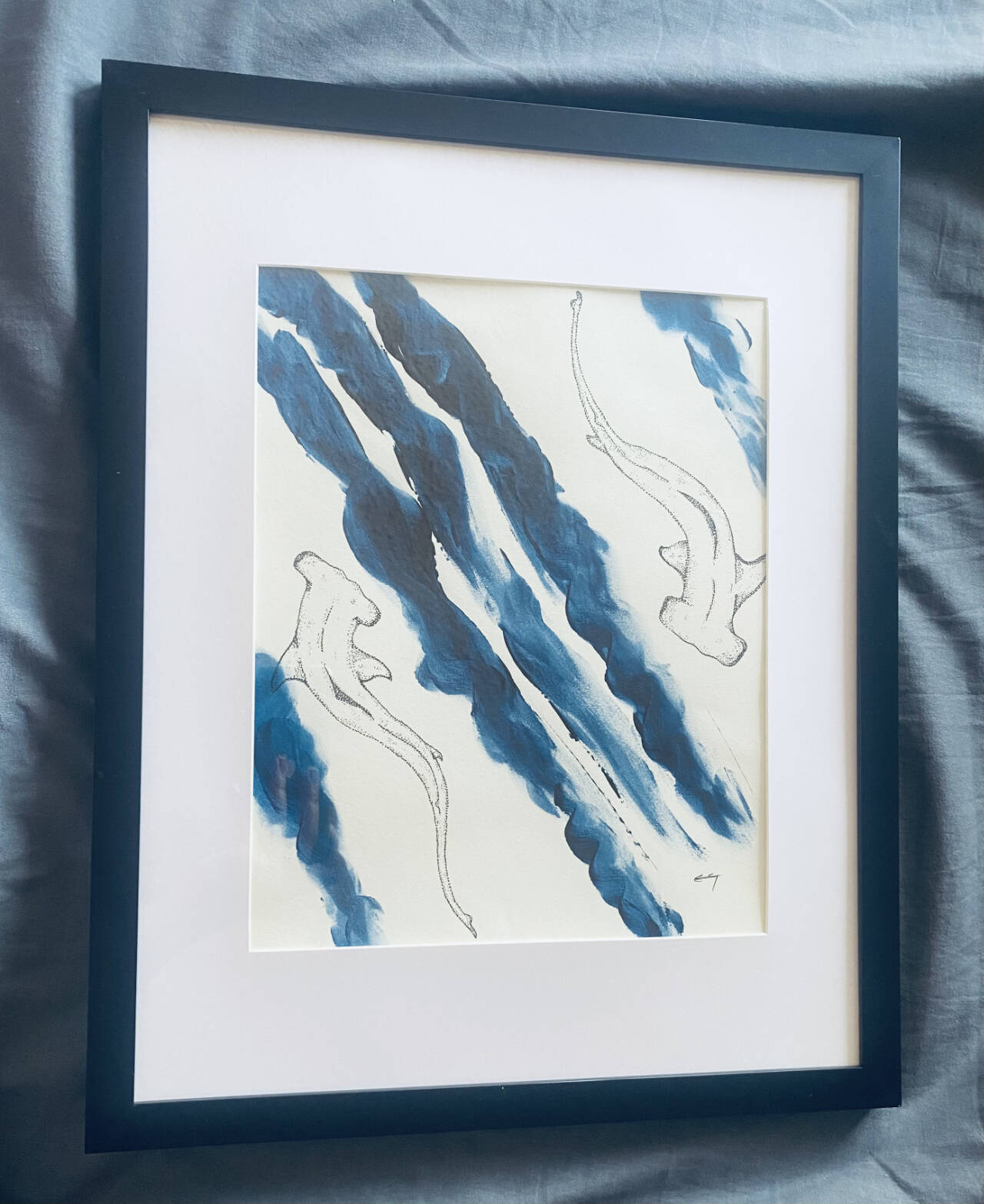 Artwork courtesy of Emma Gockerell / The Deep Dotted Blue by Emma Gockerell, the featured artist at The Little Art School during the First Friday Art Walk on Sept. 1.