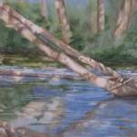 Artwork courtesy of Jolene Sanborn / Dungeness River by Jolene Sanborn, a featured artist at the Blue Whole Gallerys These Artists Do It All! exhibit in September.