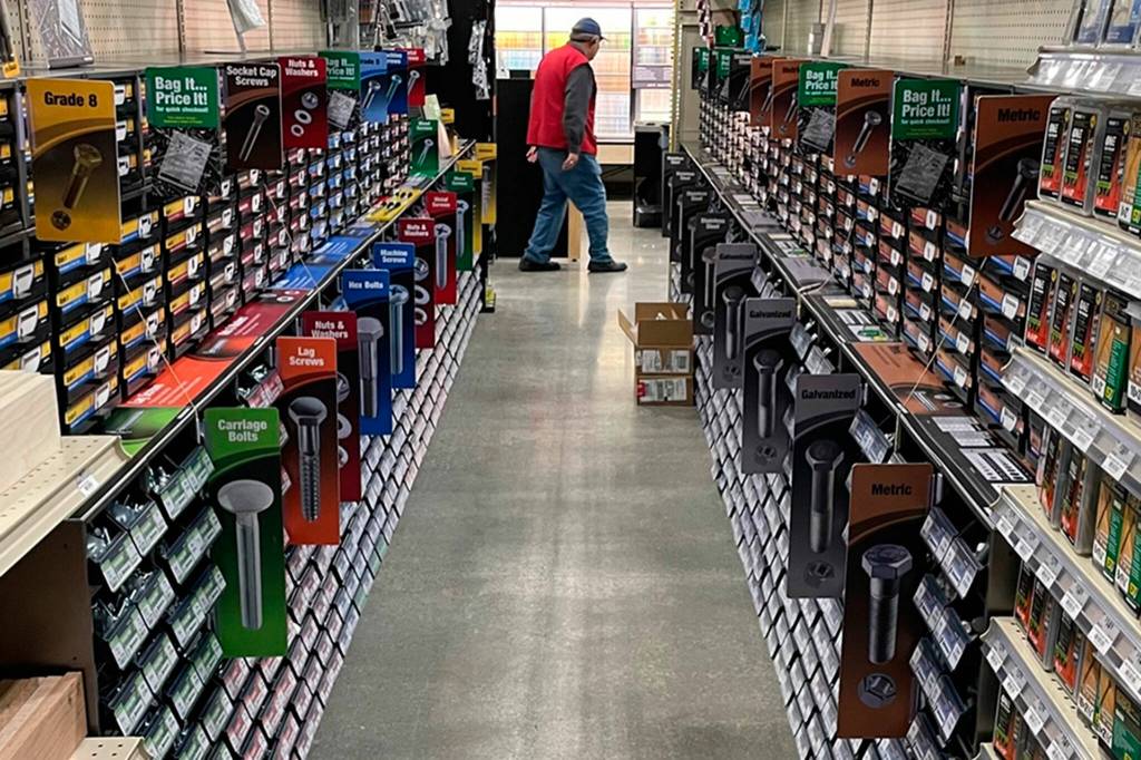 Sequim Gazette photo by Matthew Nash/ Bolts, nails, screws, and more make up a portion of the Hardware section of Sequim Ace Hardware.