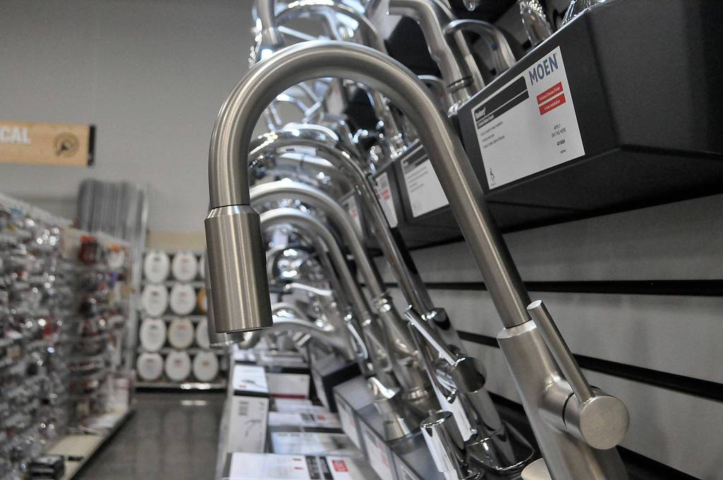 Sequim Gazette photo by Matthew Nash/ Faucets, toilets, and fixtures are readily available at Sequim Ace Hardware.