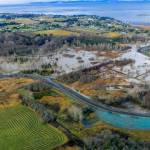 Photo courtesy of Clallam County / An aerial image shows flooding of the Lower Dungeness Floodplain Restoration site Dec. 27, 2022.