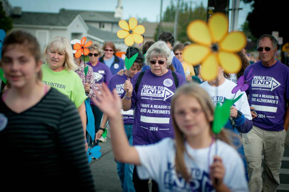 Photo courtesy of Alzheimers Association Washington Chapter
Participants take part in the Walk to End Alzheimers in Sequim in 2014.