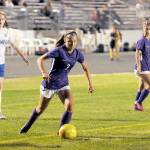 Michael Dashiell/Olympic Peninsula News Group
Sequim's Taryn Johnson dribbles toward the goal during a win over Olympic.