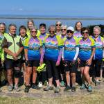 Sequim Gazette photo by Matthew Nash/ Some of the riders with Women on Wheels (WOW) gather during an annual meeting on Sept. 1 in Dungeness. The group rides 9:30 a.m. Tuesday and Friday starting at Railroad Bridge Park.